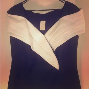 3 piece black & white formal  top and (2) skits